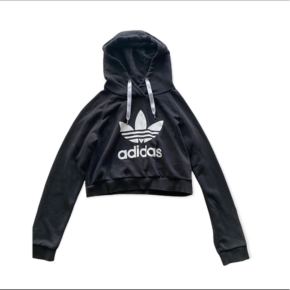 Adidas black crop sweater. Size small